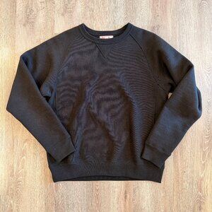 Wonder Looper Pullover Crewneck - Double Heavyweight French Terry - Black - M